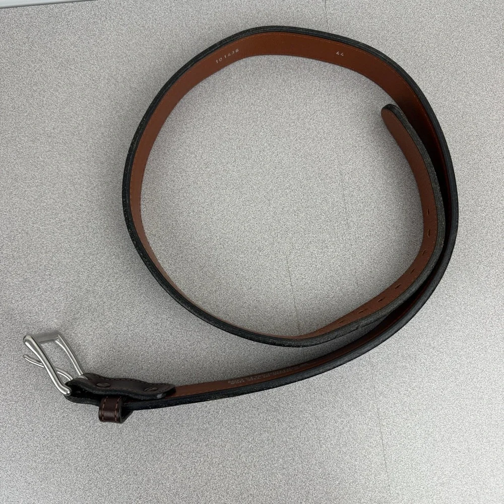 Bullhide Belts Belt Mens 44 Brown Leather Made in USA Roller Heavy Gun Belt 1.25